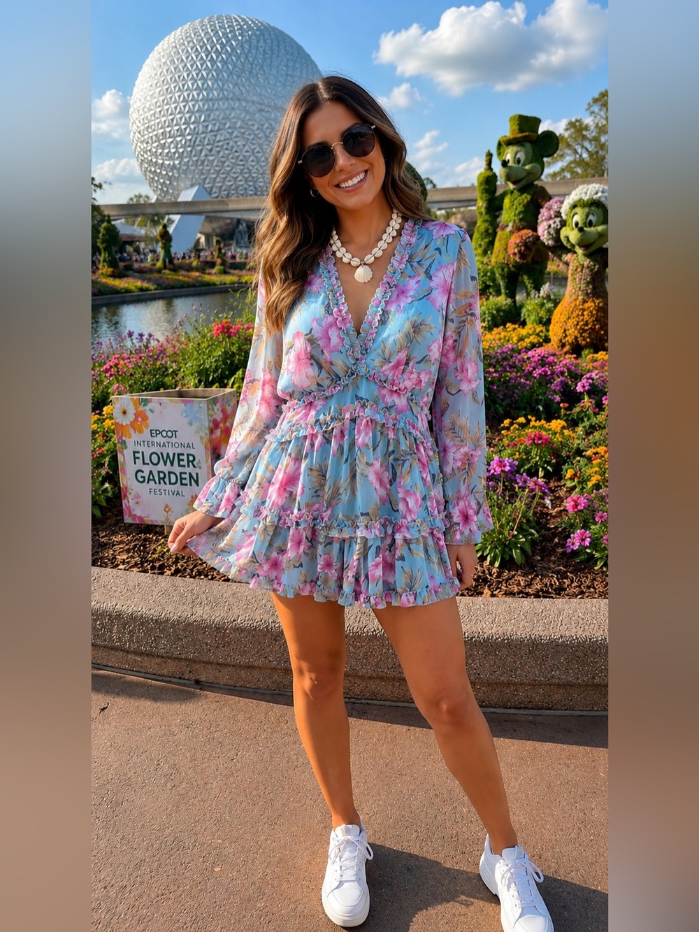 Fashion Nova Multicolor Ruffle Mini Dress - Size Large